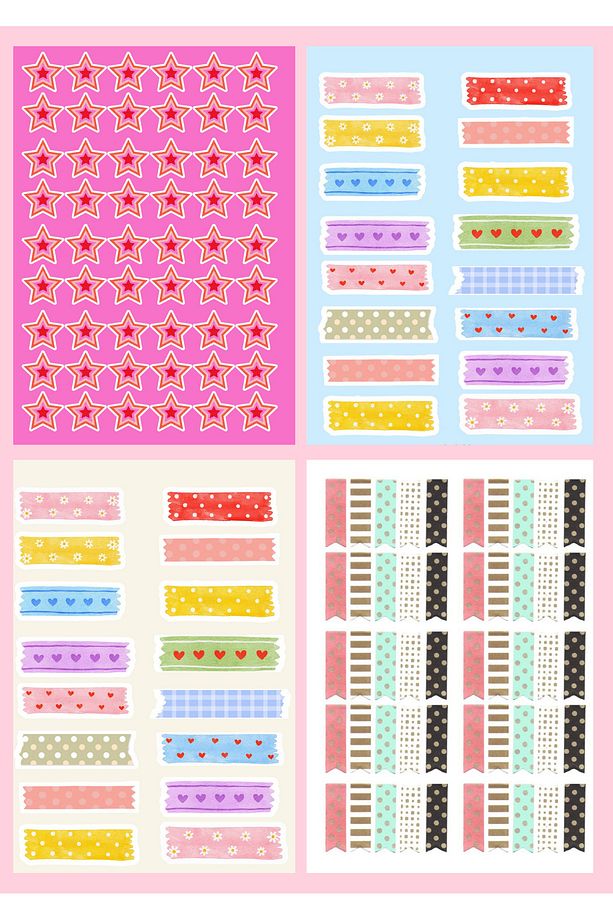 952 Adet Renkli Etiket Defteri - Sticker Book - Eğlenceli Etiket Seti - 4