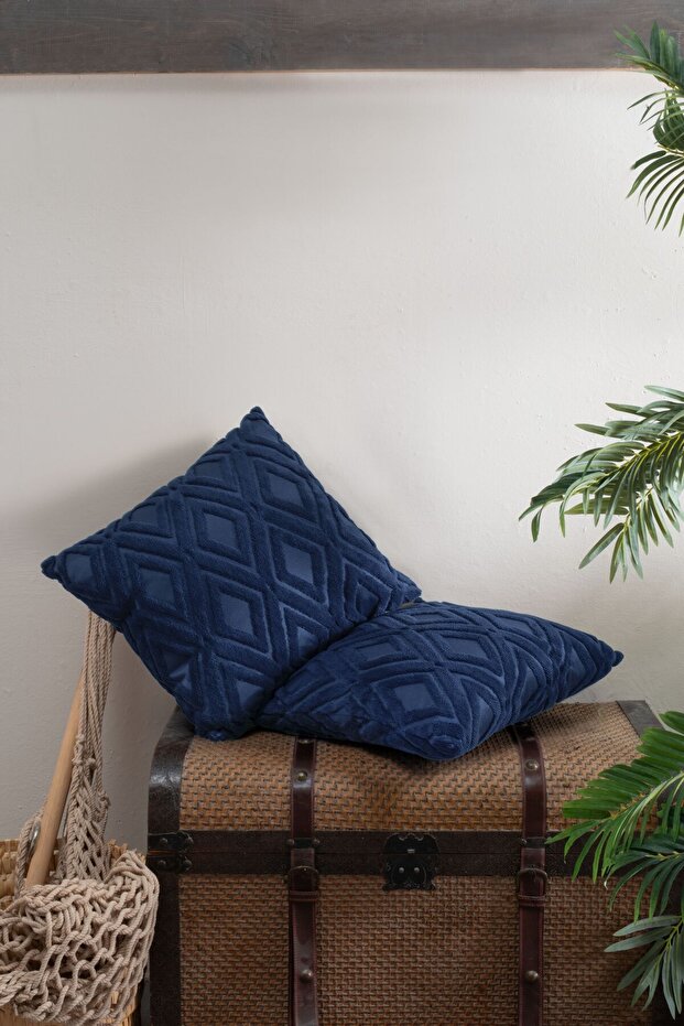 Bohemian Punch Embroidered Double-Sided 2-Piece Decorative Throw Pillow Cover 43X43 cm