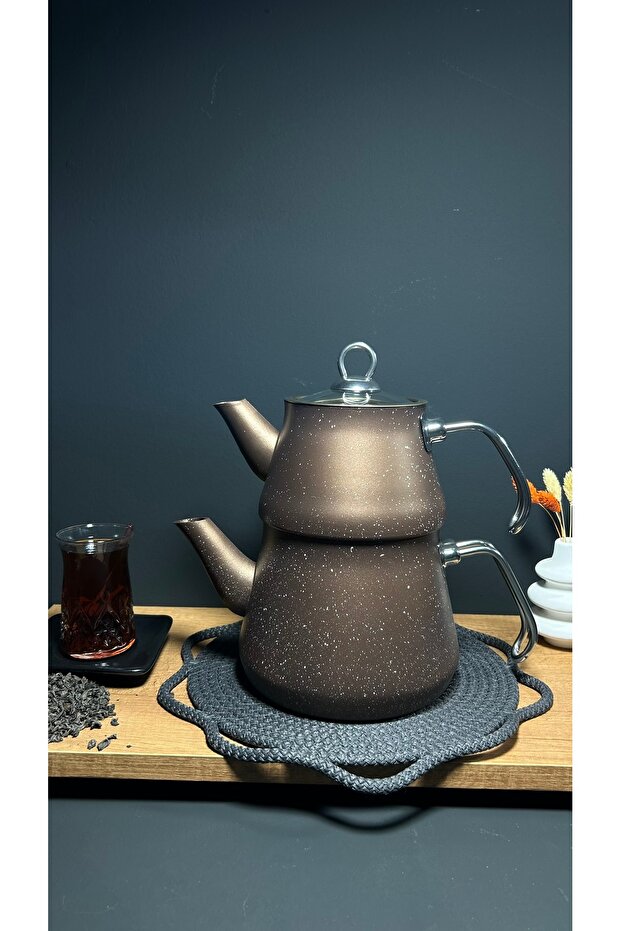 Granite Metal Handle - Teapot Set