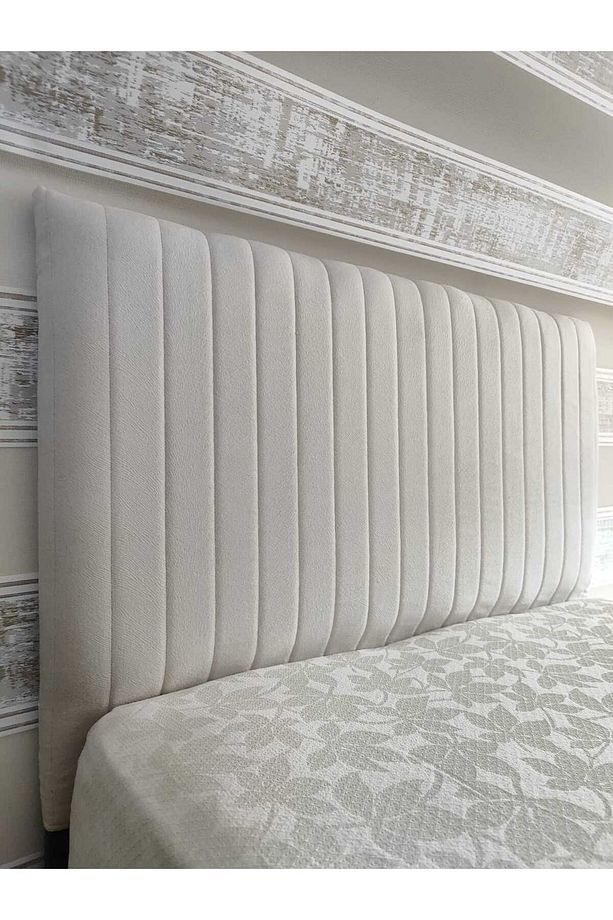 Tasarım Sonne Baza Yatak Başlık Kılıfı Krem 180 Cm - 1