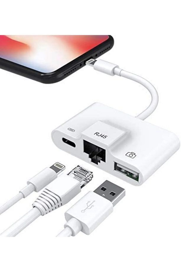 Apple Iphone/ipad Lightning To Ethernet Rj45 için Dönüştürücü Adaptörü - 4