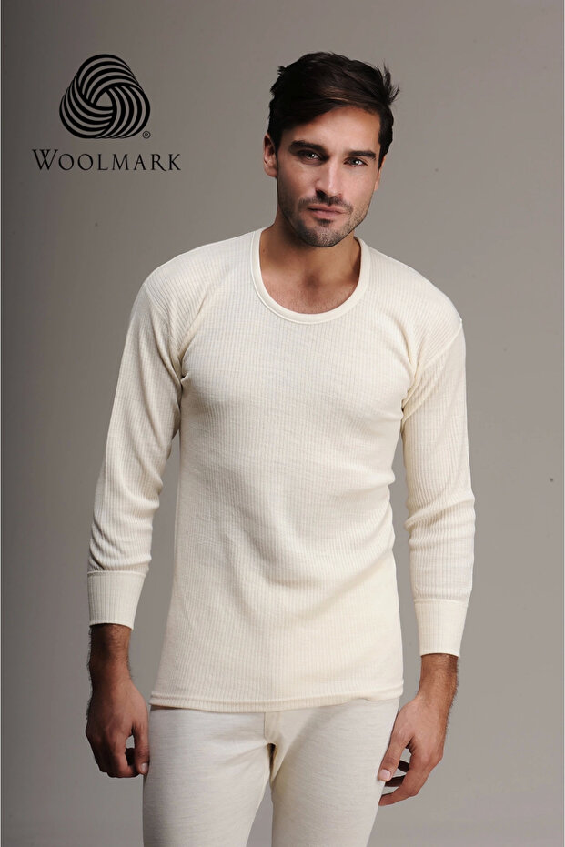 1002 100% Wool Men's Long Sleeve Undershirt