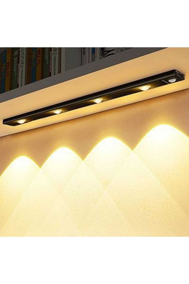 60 cm Hareket Sensörlü, Sensörsüz Kullanılabilir Usb Şarjlı Taşınabilir Mutfak, Dolap, Gece Lambası - 4