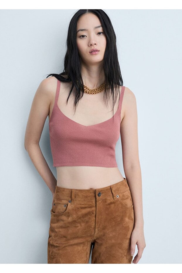 Triko cropped bluz - 1