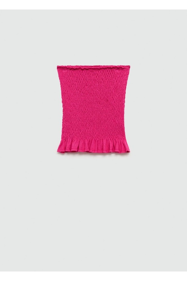 Flounced Drawstring Blouse - 3