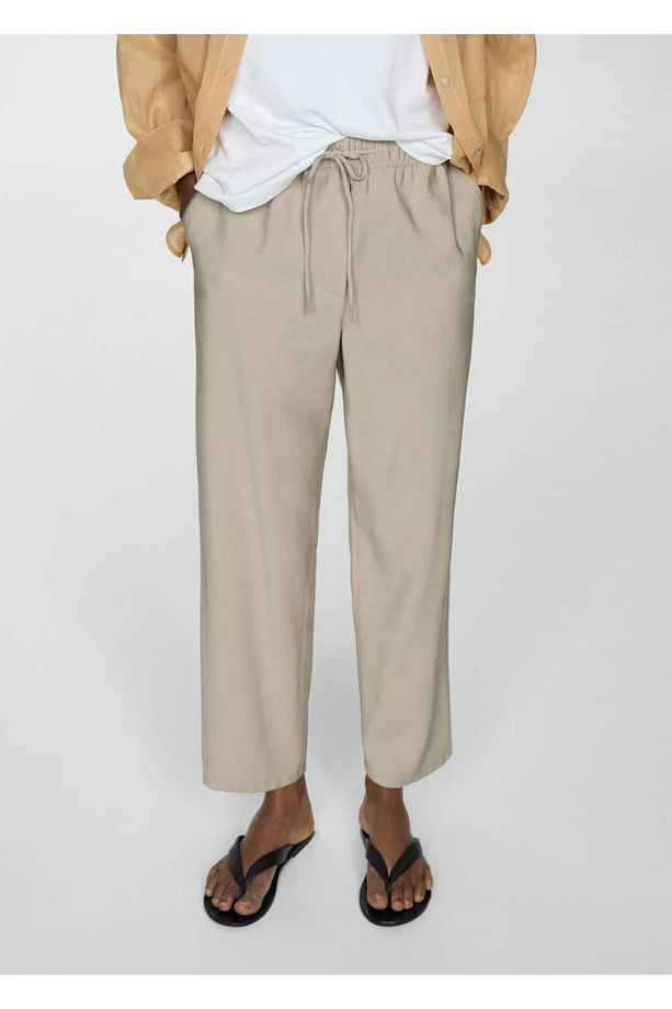 Bağcıklı jogger pantolon - 1