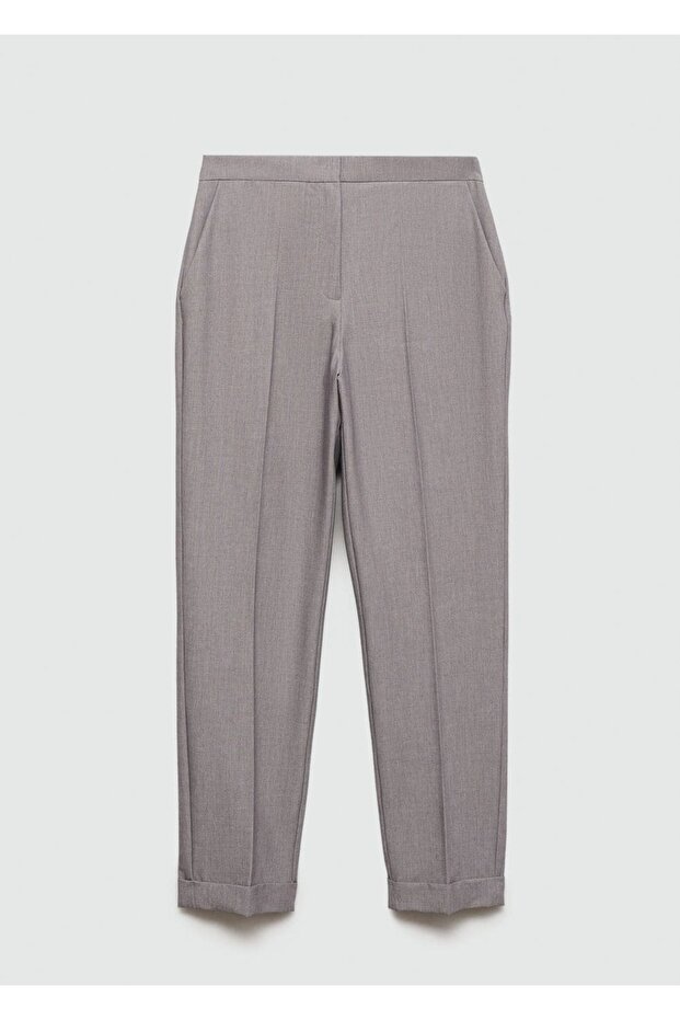 Düz kesim kumaş pantolon - 3