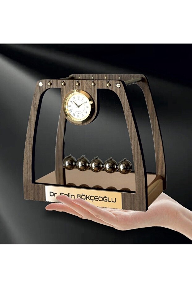 Masa Üstü Denge Topları Saatli Orta Boy - 7