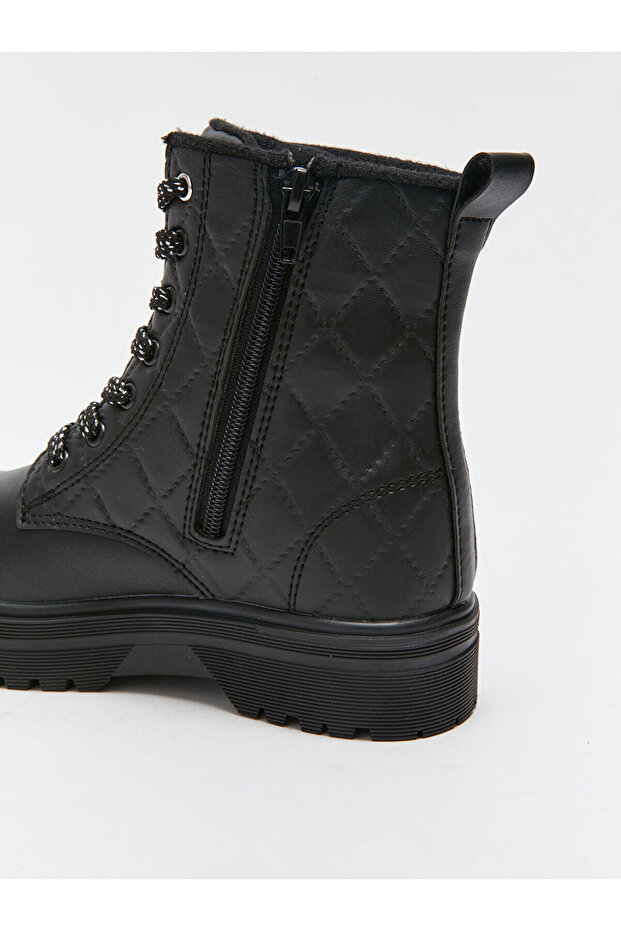 Lcwk Deri Görünümlü Bağcık Ve Fermuarlı Kız Çocuk Bot - 3