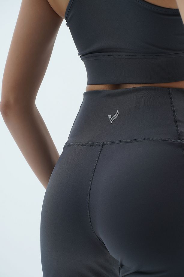 Aero Motion - Füme Yüksek Bel Push-up Toparlayıcı Şort Tayt - 3