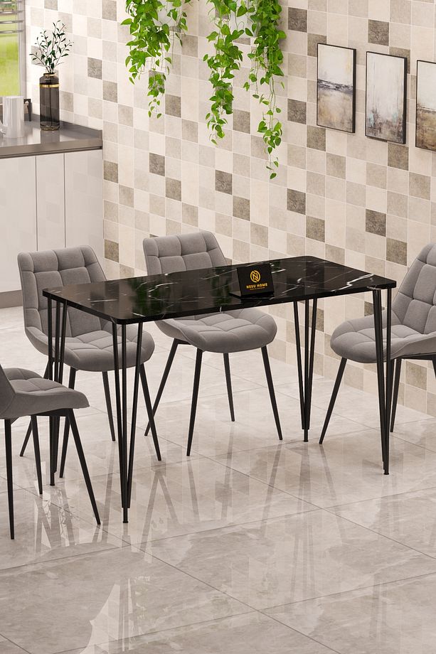 60 x 120 Metal Ayaklı Mutfak Masası Yemek Masası Çalışma Masası - 1
