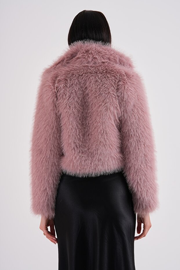 Yakalı Crop Boy Ceket - 6