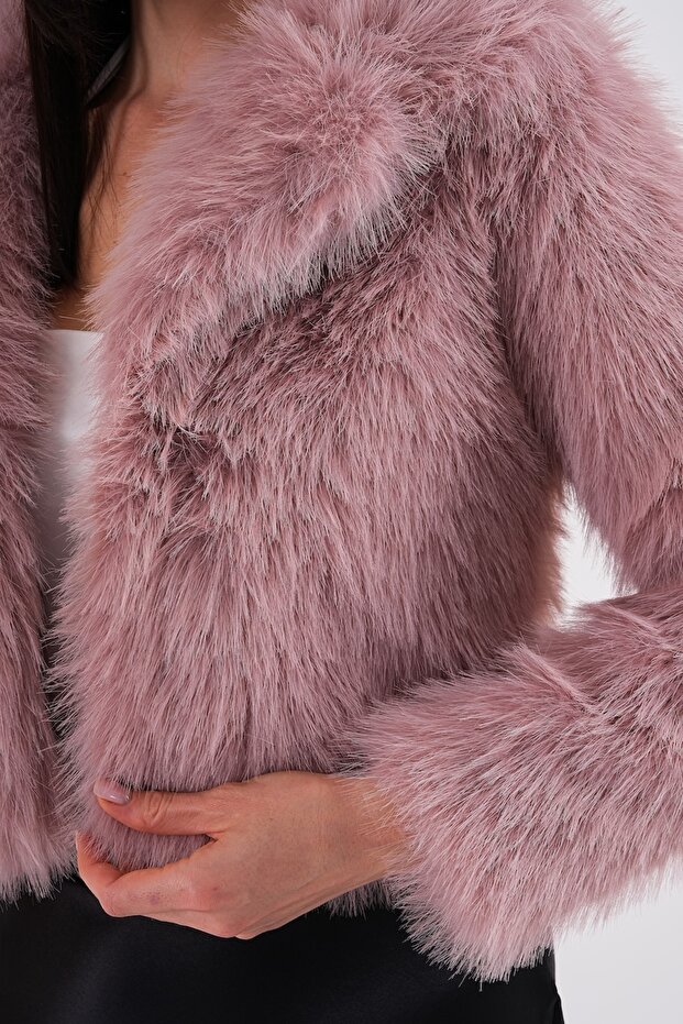 Yakalı Crop Boy Ceket - 7