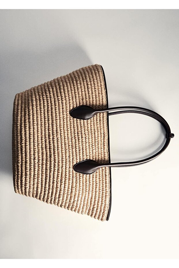 Doğal elyaf maksi tote çanta - 6