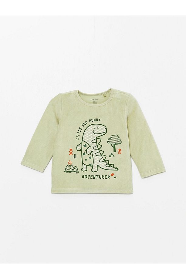 Lw - Bisiklet Yaka Uzun Kollu Baskılı Kız Bebek Pijama Takım - 2