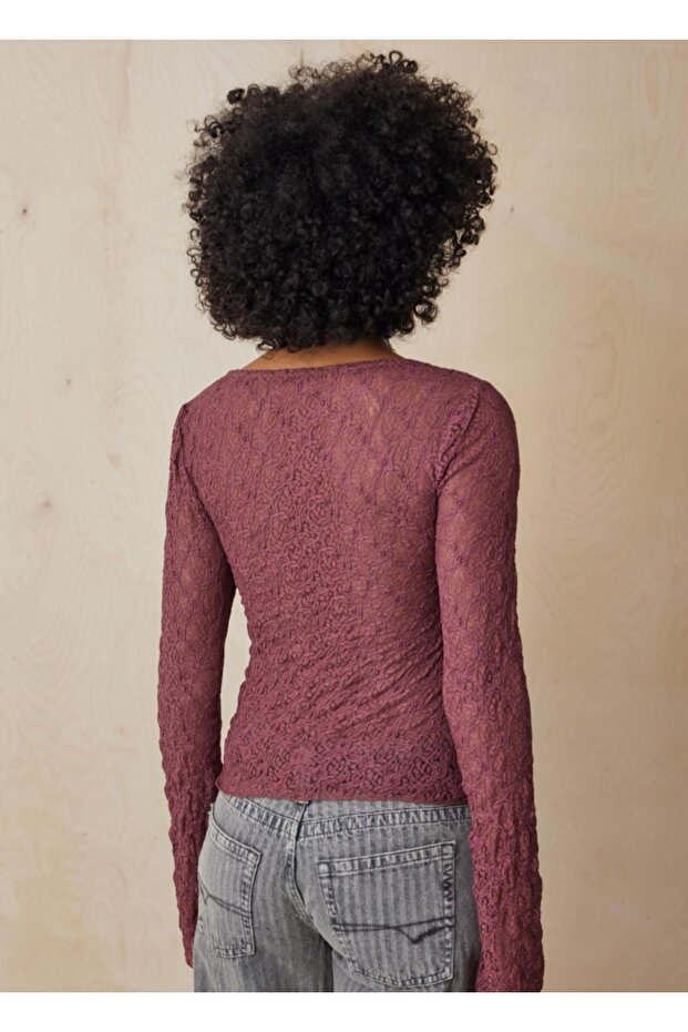 TRANSPARAN DANTEL BLUZ - 2