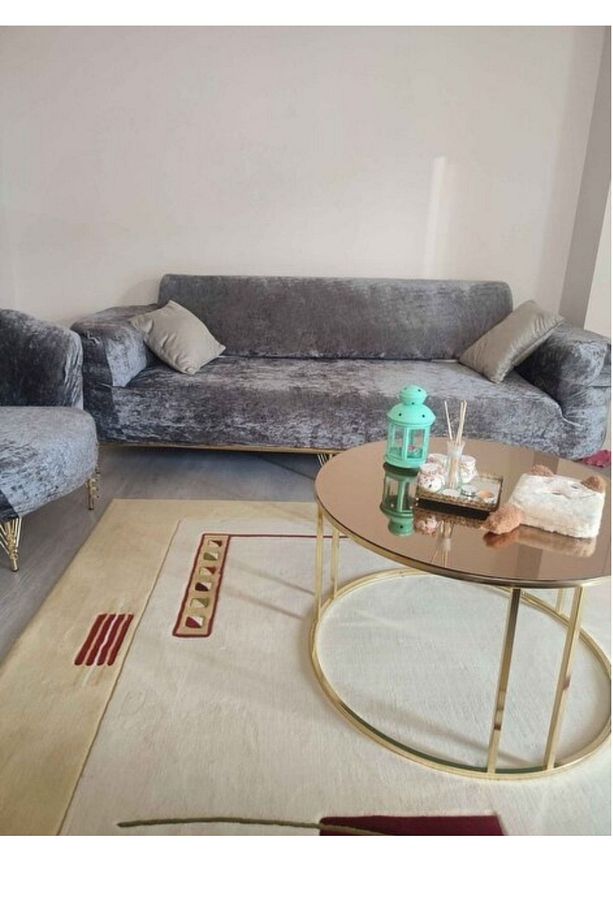 Yumuşacık Yıkanabilir Tüy Leke Tutmayan Lastikli Kadife Koltuk Örtüsü Koltuk Kılıfı Takımı 4lü"set - 2