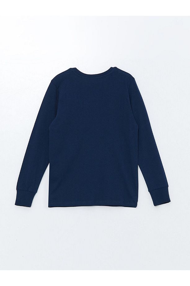 Lcwk Bisiklet Yaka Baskılı Uzun Kollu Erkek Çocuk Pijama Takımı - 3