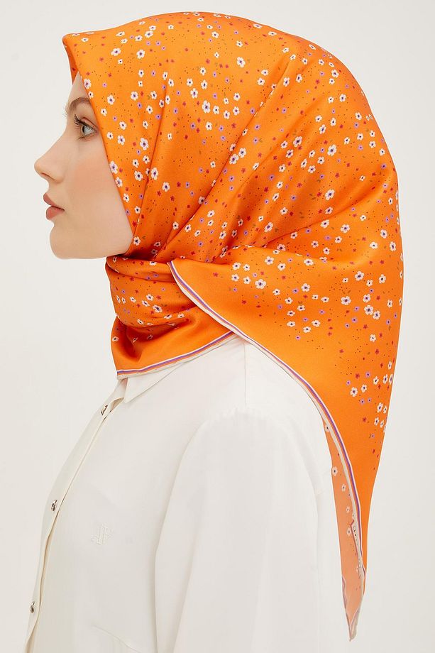 İpek Eşarp Nostalji Serisi Twill 8900-04nt - Twill (TİVİL) Ipek - 3