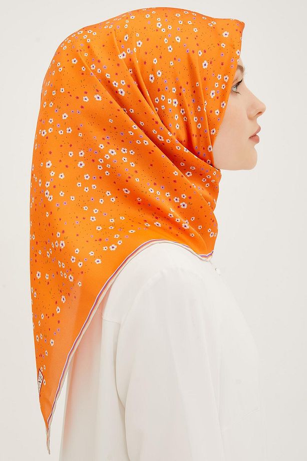 İpek Eşarp Nostalji Serisi Twill 8900-04nt - Twill (TİVİL) Ipek - 2