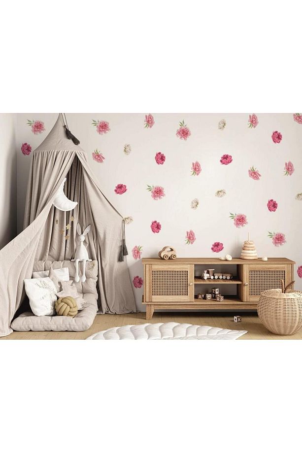 Botanik Pastel Pembeli Çiçekli,boho Bohem Minimalist Dekorasyon Popüler Çıkartma Modelleri - 6