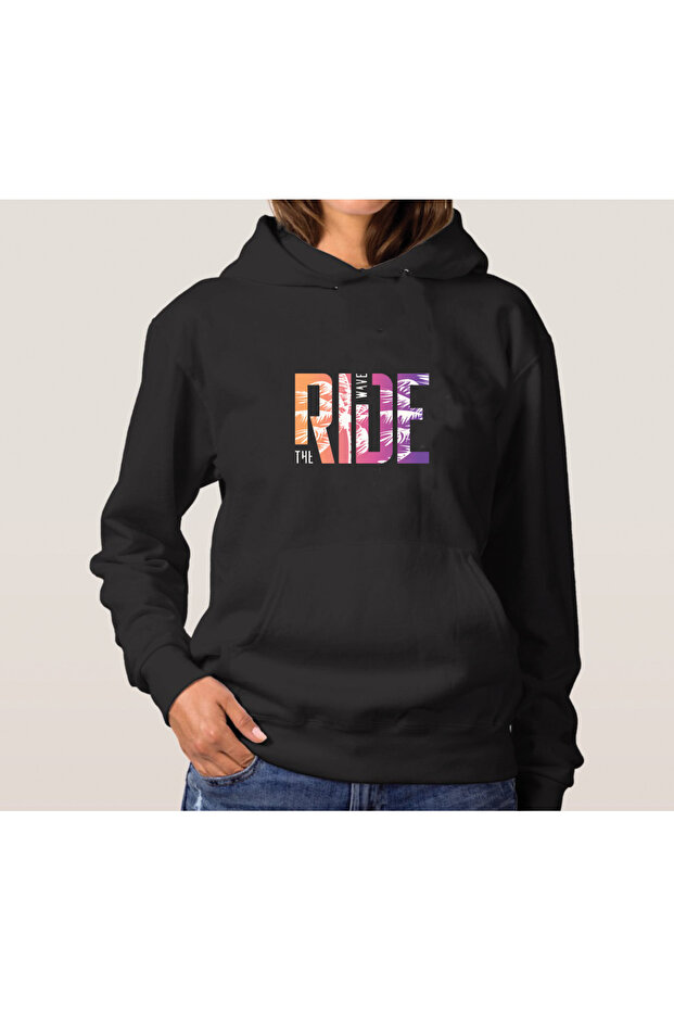 Unisex Printed Oversize Hooded Sweatshirt