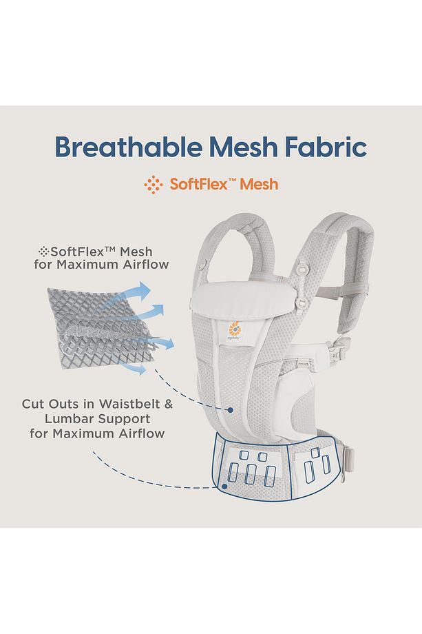 Omni Breeze SoftFlex Mesh ,0-4 Yaş ,4 Taşıma Pozisyonlu Kanguru ,Yeni Doğan ve Küçük Çocuklar için - 4