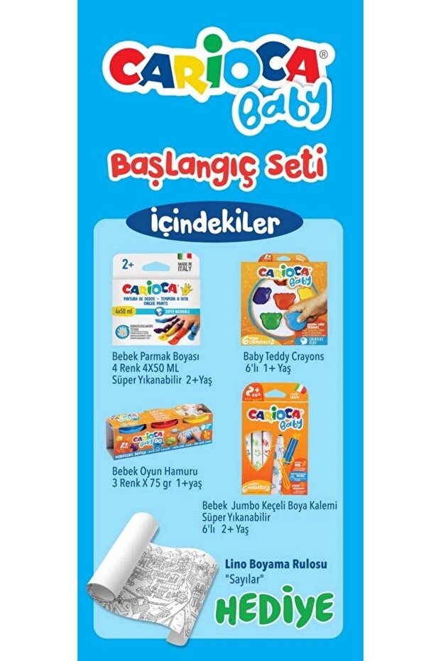 Bebek Başlangıç Seti 4 Parça Boyama Rulo Hediyeli - 2