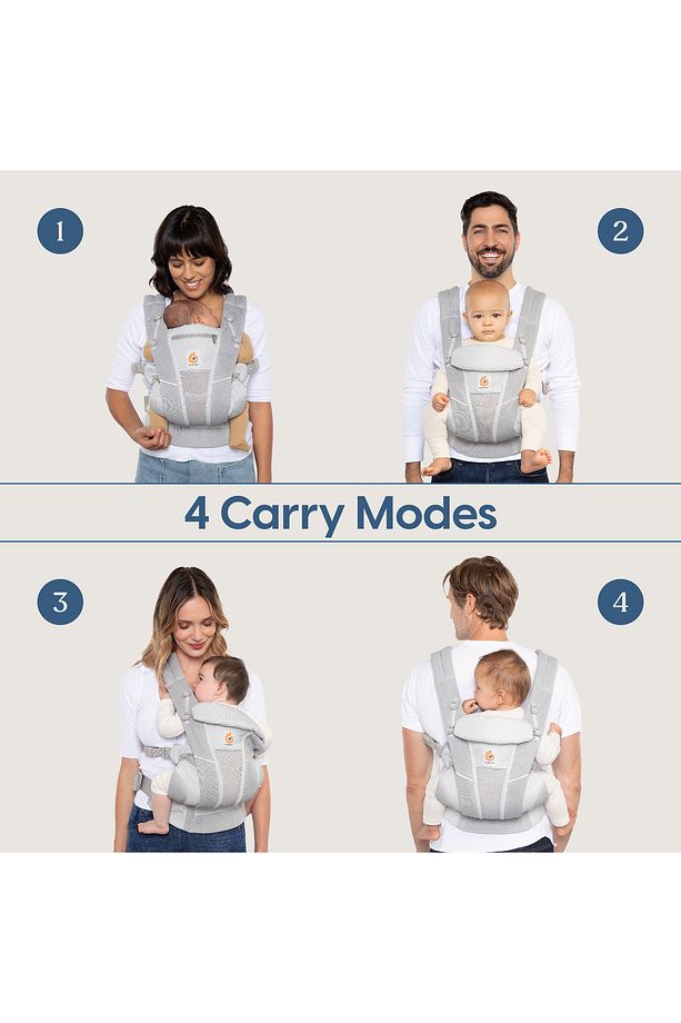 Omni Breeze SoftFlex Mesh ,0-4 Yaş ,4 Taşıma Pozisyonlu Kanguru ,Yeni Doğan ve Küçük Çocuklar için - 3