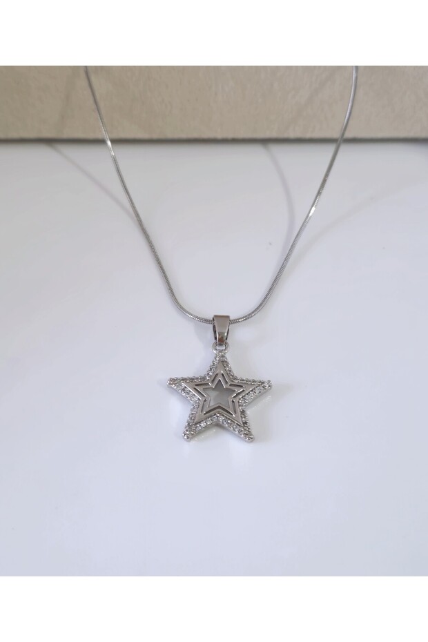 Çelik Yıldız Kolye - 4