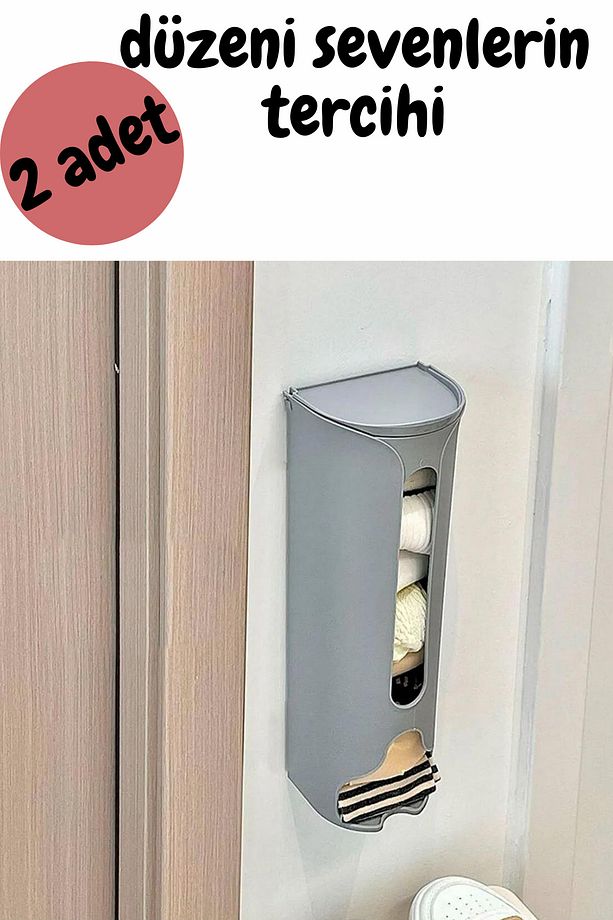 Çorap Organizeri Çamaşır Organizeri Çöp Poşeti Sepeti Kendinden Yapışkanlı Iç Çamaşır Organizeri - 4