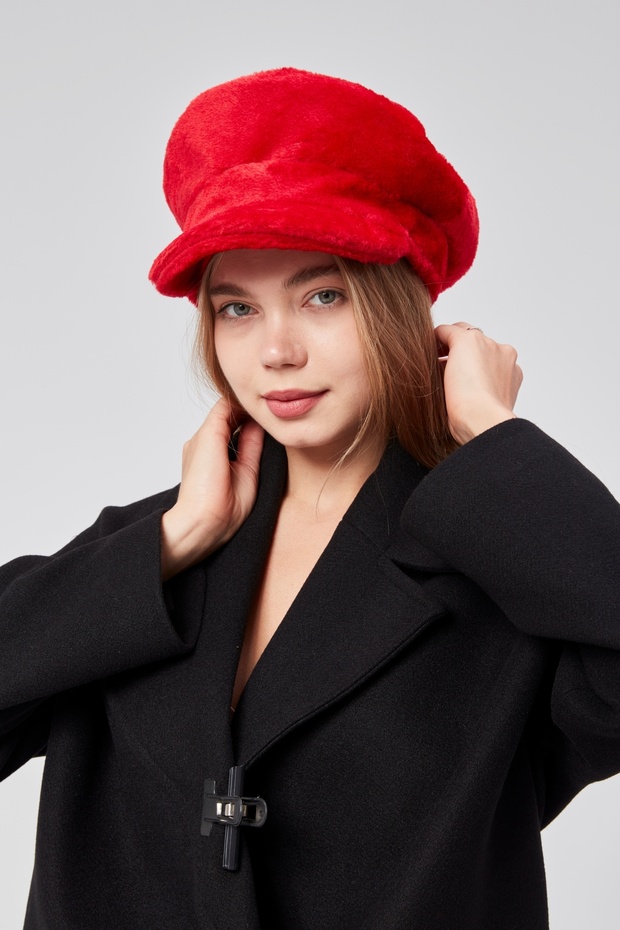 Women's Plush Cap Newsboy Winter Hat
