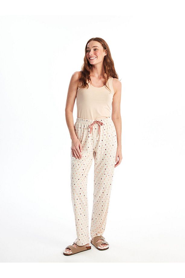 Lcwk Beli Lastikli Desenli Kadın Pijama Alt - 1