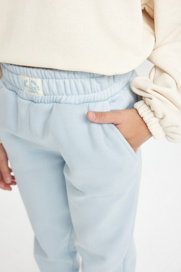 Kız Çocuk Standart Fit Beli Paçası Lastikli Basic Düz Jogger Eşofman Altı D3206a824wn - 5