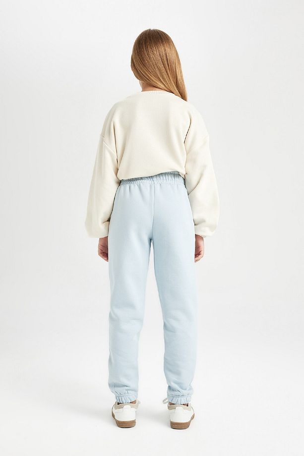 Kız Çocuk Standart Fit Beli Paçası Lastikli Basic Düz Jogger Eşofman Altı D3206a824wn - 6