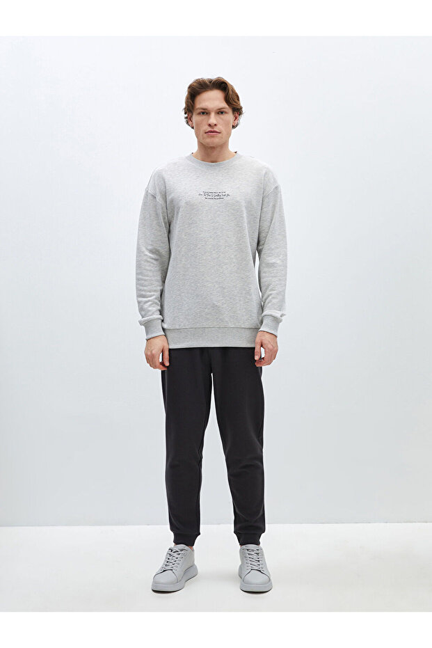 Lcw Bisiklet Yaka Uzun Kollu Baskılı Erkek Sweatshirt - 3