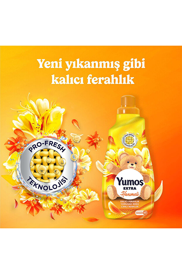 Extra Konsantre Çamaşır Yumuşatıcısı Hanımeli 1440 ml 60 Yıkama 3 Adet - 5