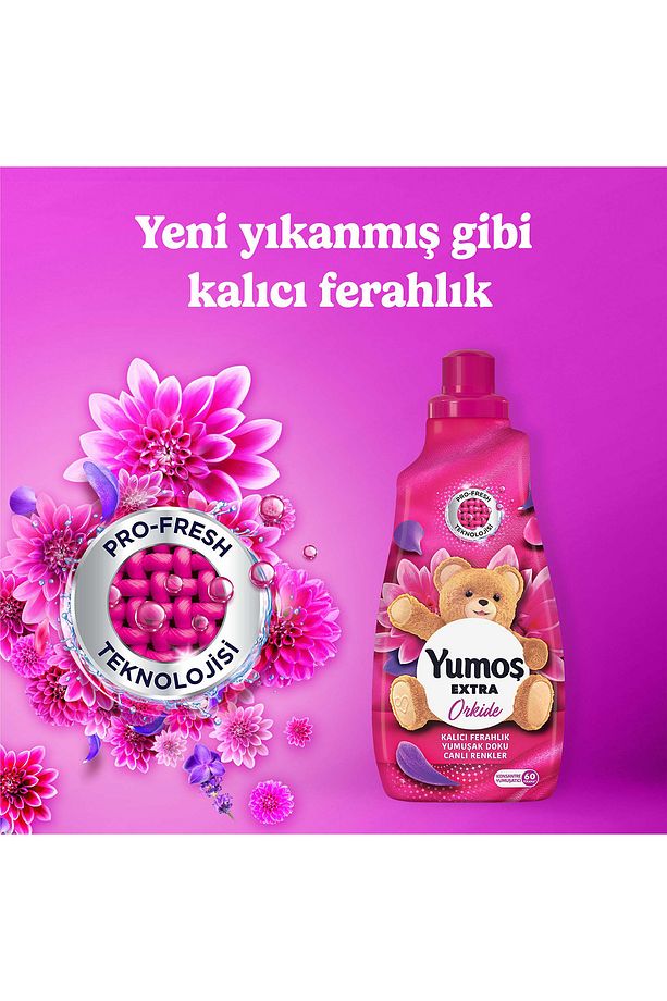 Extra Konsantre Çamaşır Yumuşatıcısı Orkide 1440 ml 60 Yıkama 3 Adet - 5