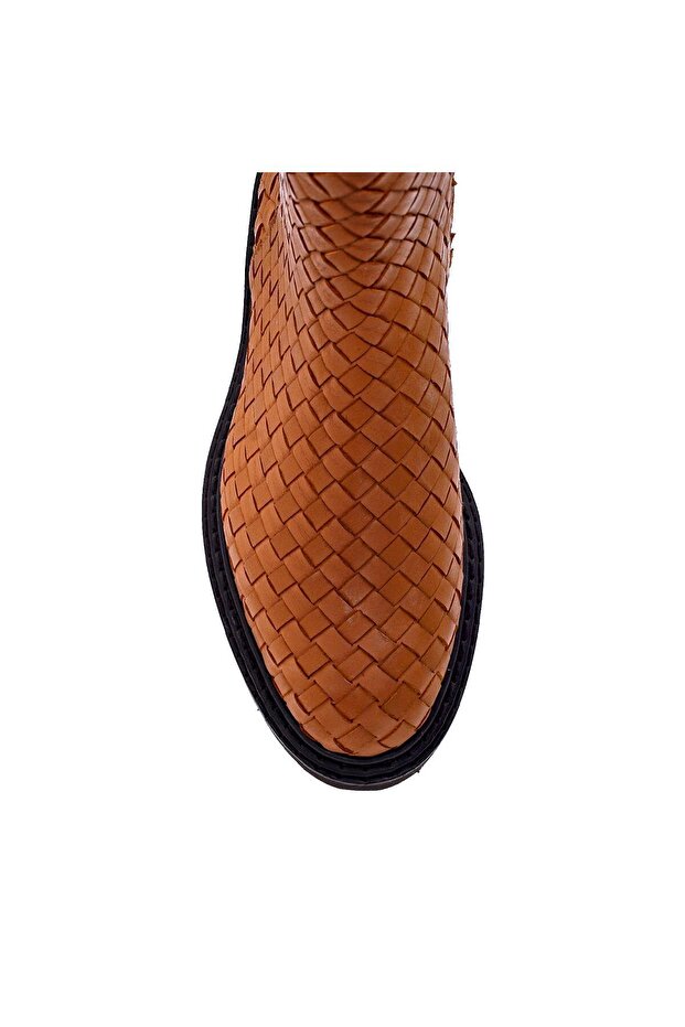 FENY TABA DERİ Kadın DÜZ BOT - 5