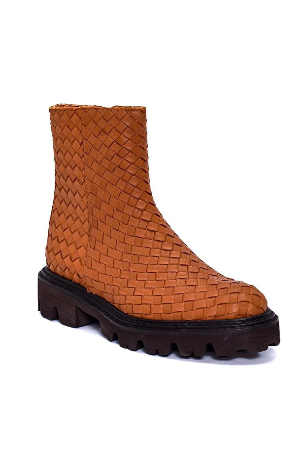 FENY TABA DERİ Kadın DÜZ BOT - 2