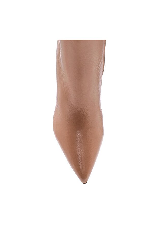 Varvara Frappe Deri Kadın Topuklu Bot - 3