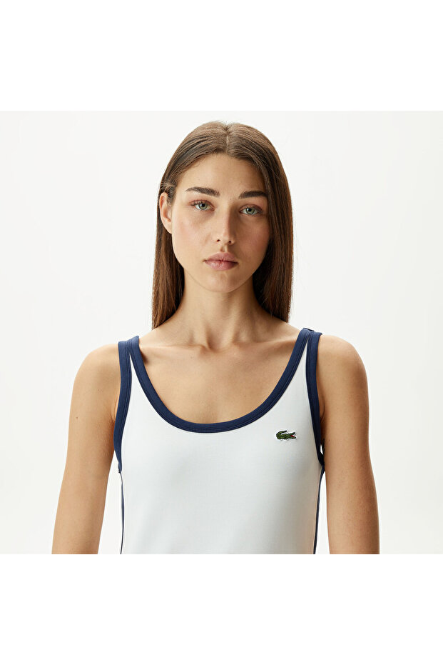 Kadın Straight Fit Beyaz Elbise - 5