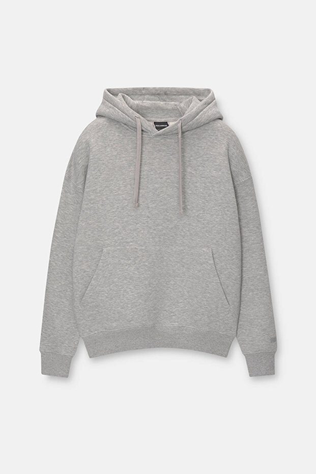 Kapüşonlu basic sweatshirt - 1