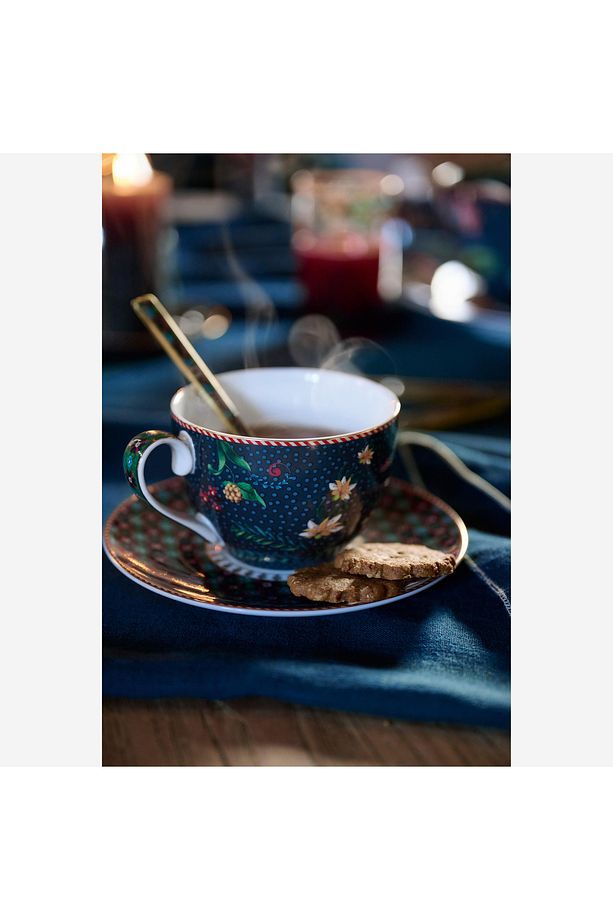 Berry Blues Mavi Porselen Çay Fincan Seti 280 ml - 2