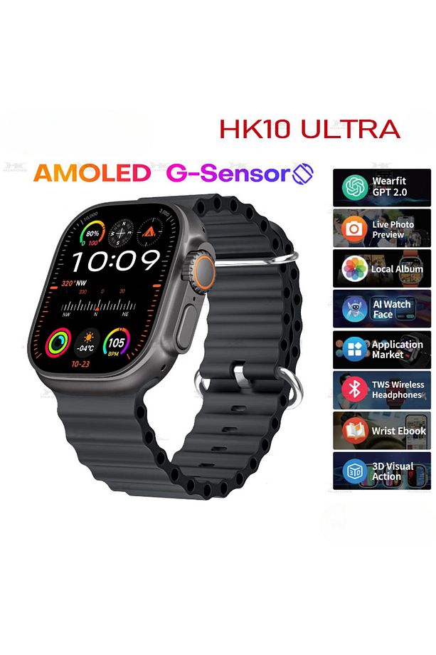 HK 10 Ultra 49mm Akıllı Saat – Watch 9 Ultra 2 Serisi, Amoled Ekran Redmi Note13 Pro Plus Uyumlu - 3