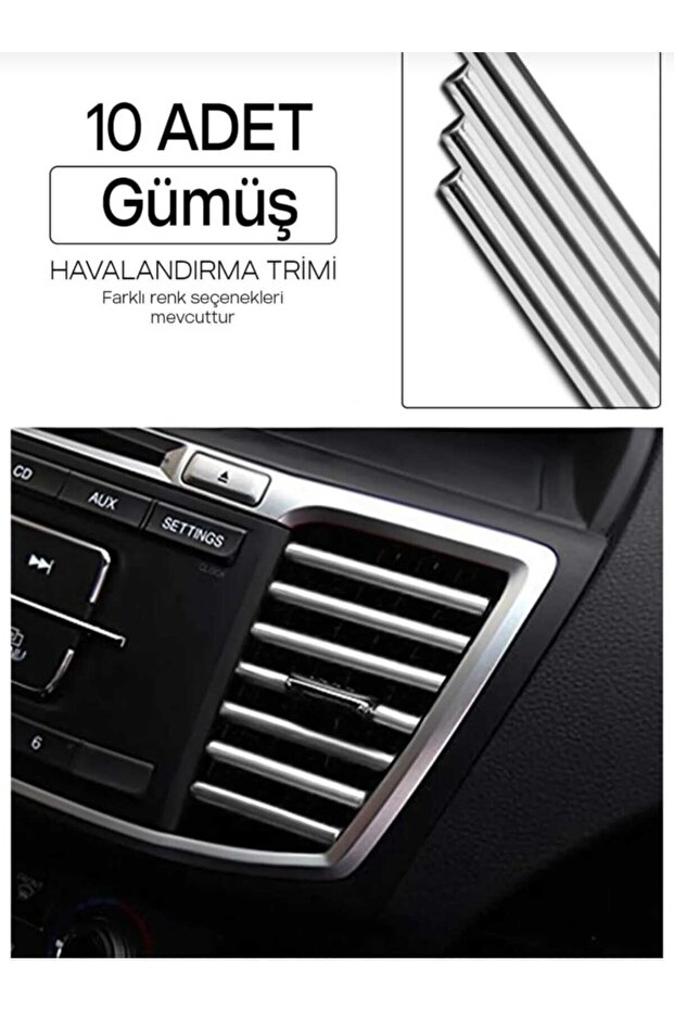 Snap-On Air Conditioning Grille for Car Interior, Air Conditioning Ornament, Ventilation Grille, Gray