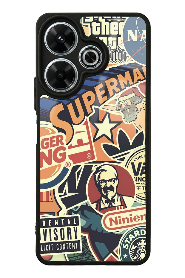 Xiaomi Redmi 13 4g Glossy Phone Case with Retro Brand Design