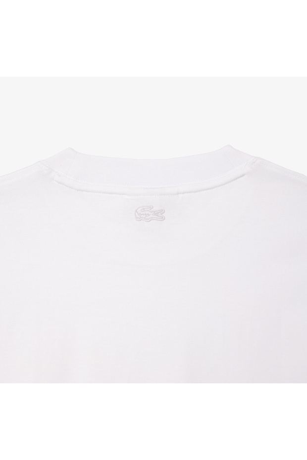 Erkek Oversize Fit Bisiklet Yaka Beyaz T-Shirt - 7