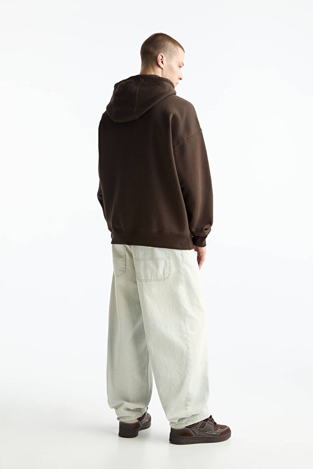 Kapüşonlu basic sweatshirt - 6