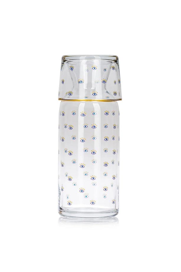 LCW HOME Mavi Baskılı Göz Baskılı Cam Sürahi 700 Ml - 5